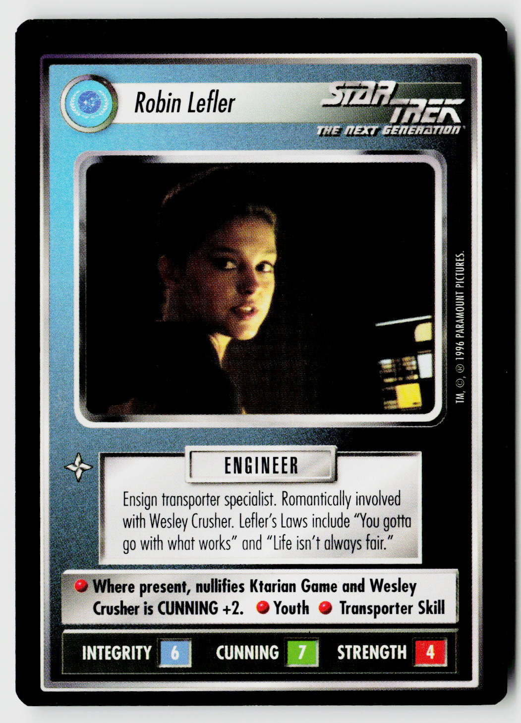 Star Trek The Next Generation CCG | Q Continuum | Robin Lefler | Uncommon
