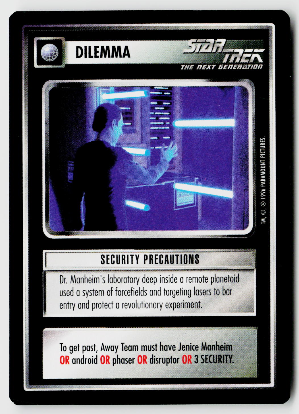 Star Trek The Next Generation CCG | Q Continuum | Security Precautions | Common