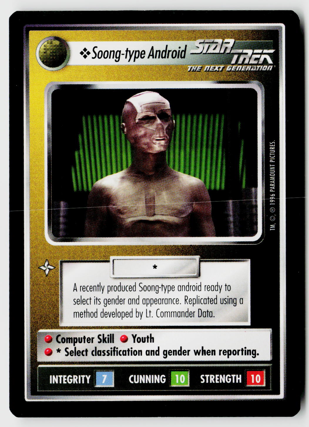 Star Trek The Next Generation CCG | Q Continuum | Soong-type Android | Common