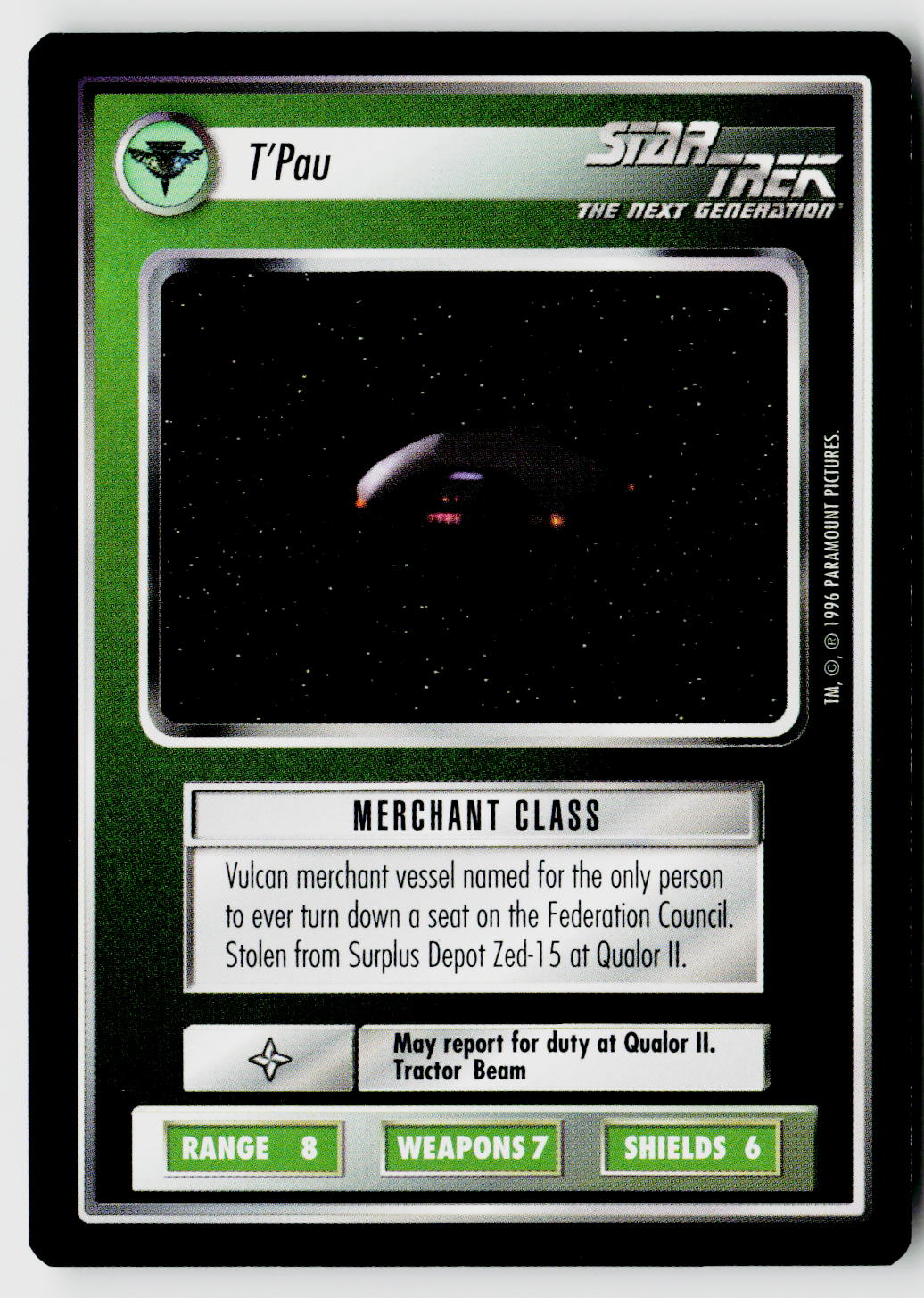 Star Trek The Next Generation CCG | Q Continuum | T'Pau | Uncommon