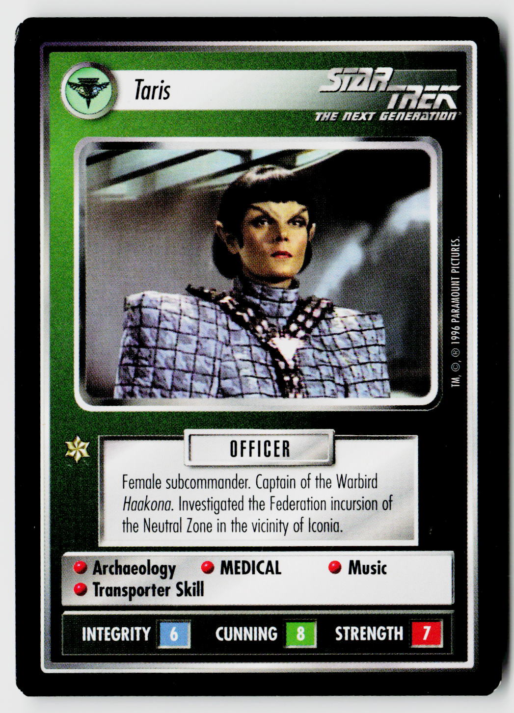 Star Trek The Next Generation CCG | Q Continuum | Taris | Rare