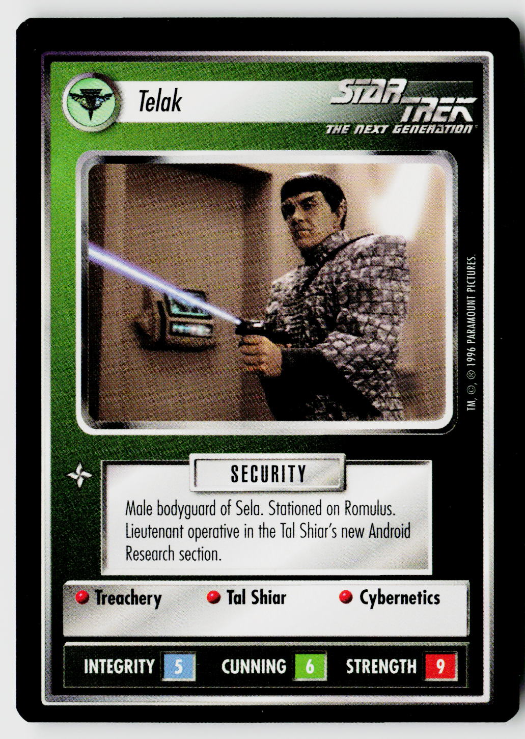 Star Trek The Next Generation CCG | Q Continuum | Telak | Uncommon