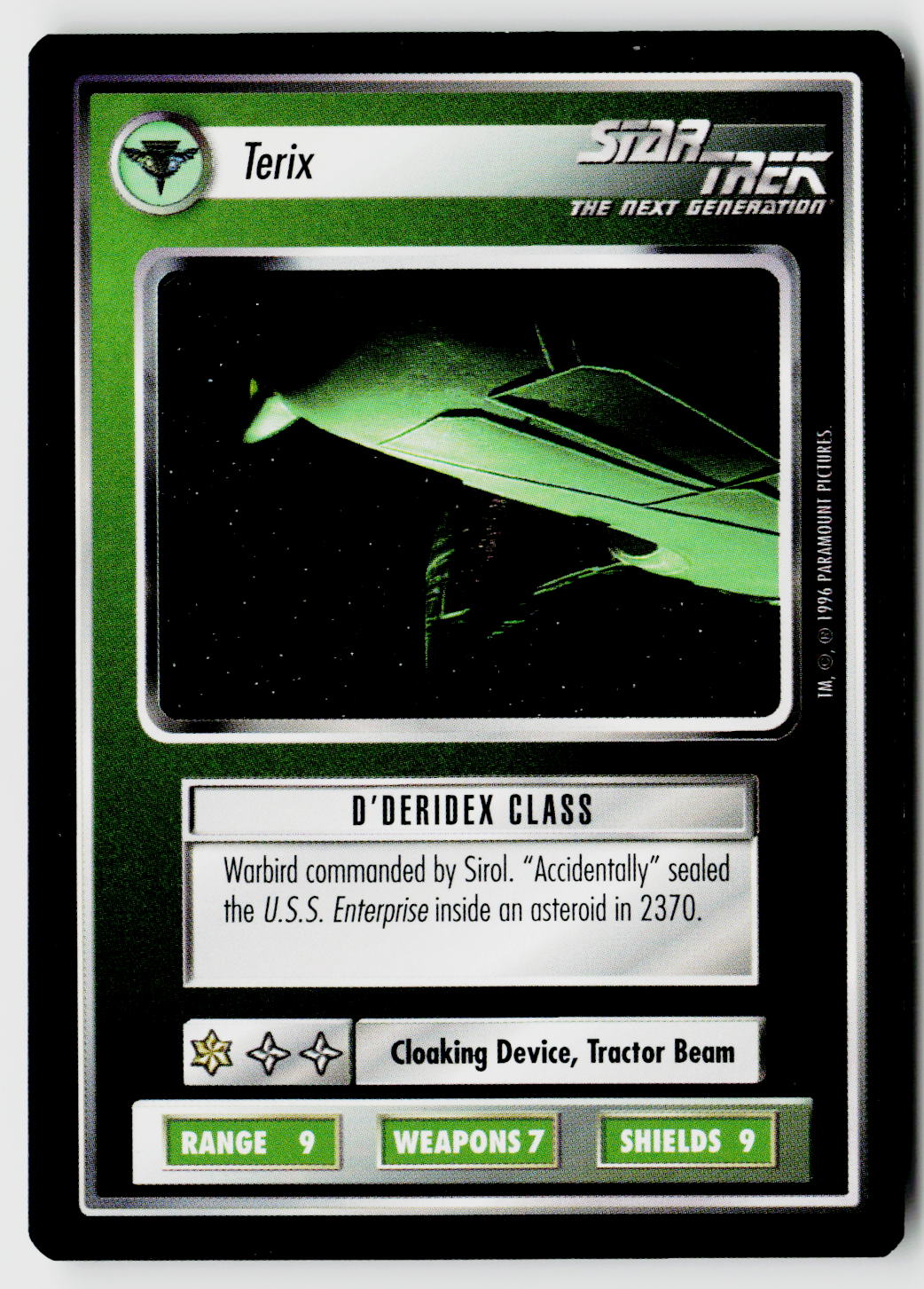 Star Trek The Next Generation CCG | Q Continuum | Terix | Rare