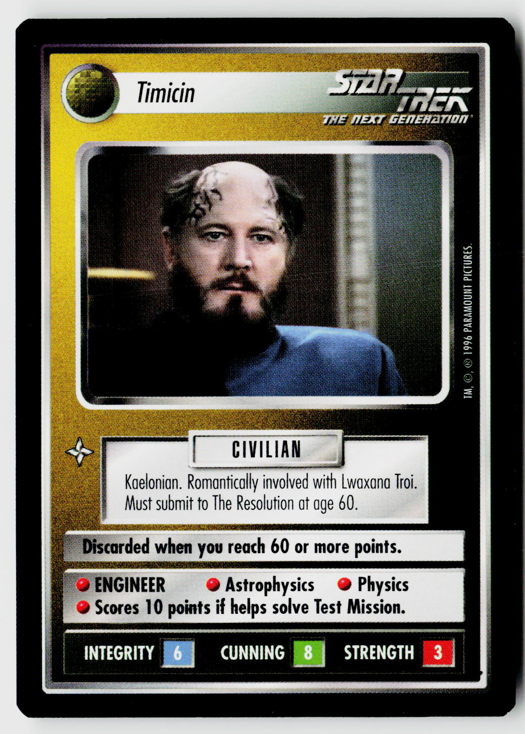Star Trek The Next Generation CCG | Q Continuum | Timicin | Uncommon