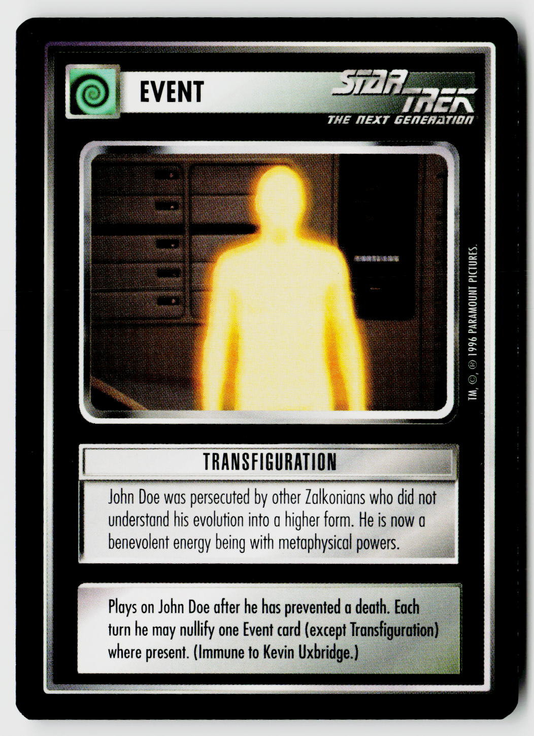 Star Trek The Next Generation CCG | Q Continuum | Transfiguration | Uncommon