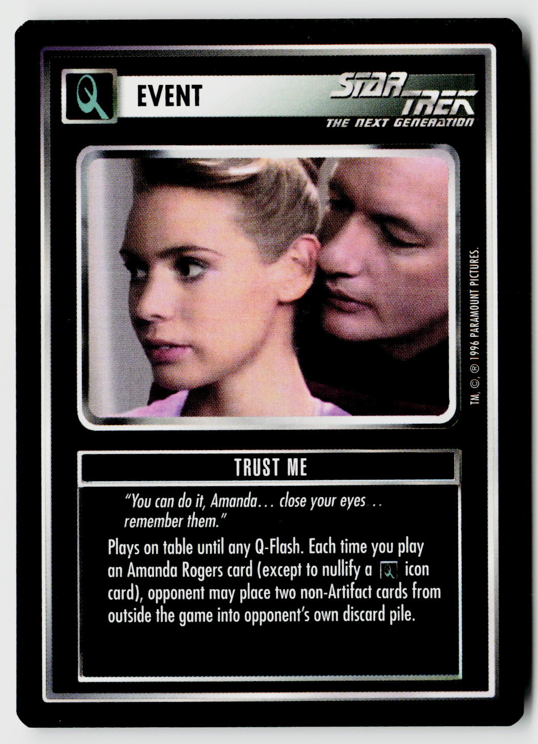 Star Trek The Next Generation CCG | Q Continuum | Trust Me | Common