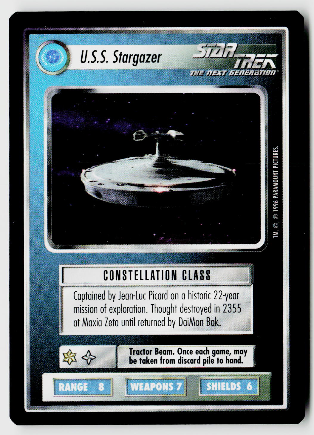 Star Trek The Next Generation CCG | Q Continuum | U.S.S. Stargazer | Rare