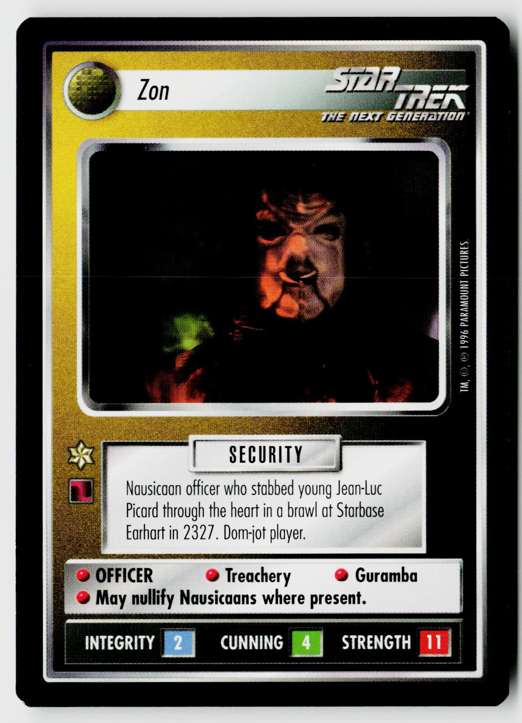 Star Trek The Next Generation CCG | Q Continuum | Zon | Rare