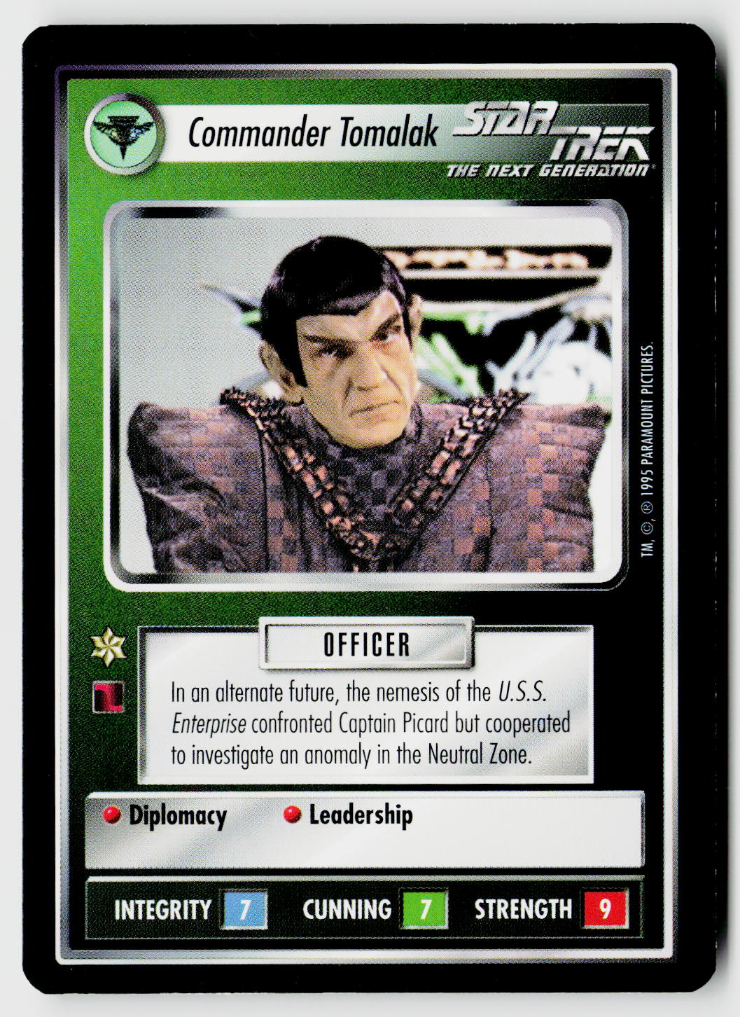 Star Trek The Next Generation CCG | Alternate Universe | Commander Tomalak | Rare