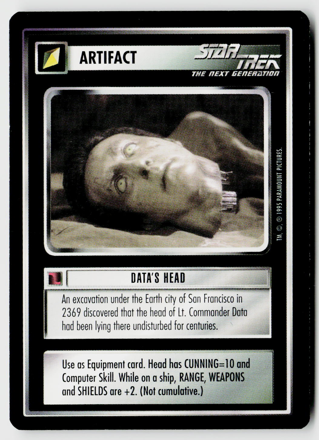 Star Trek The Next Generation CCG | Alternate Universe | Data's Head | Rare