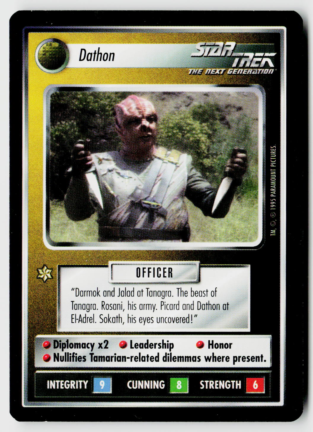 Star Trek The Next Generation CCG | Alternate Universe | Dathon | Rare