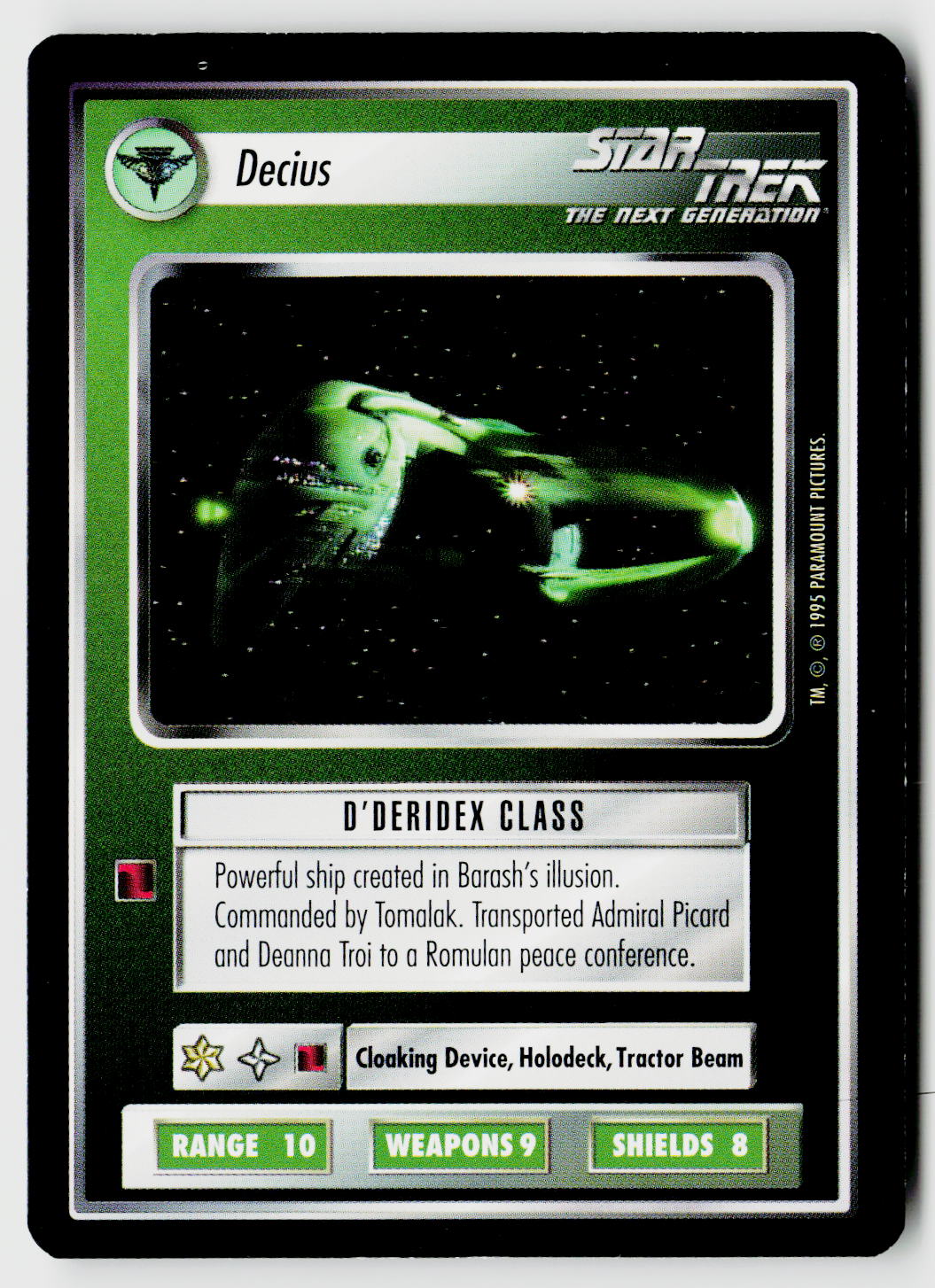 Star Trek The Next Generation CCG | Alternate Universe | Decius | Rare