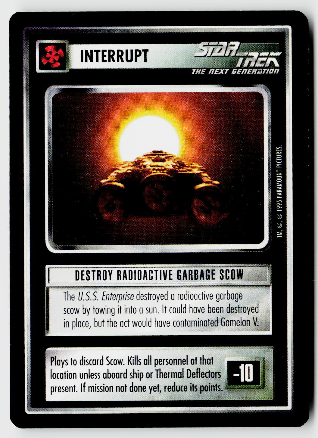 Star Trek The Next Generation CCG | Alternate Universe | Destroy Radioactive Garbage Scow | Common