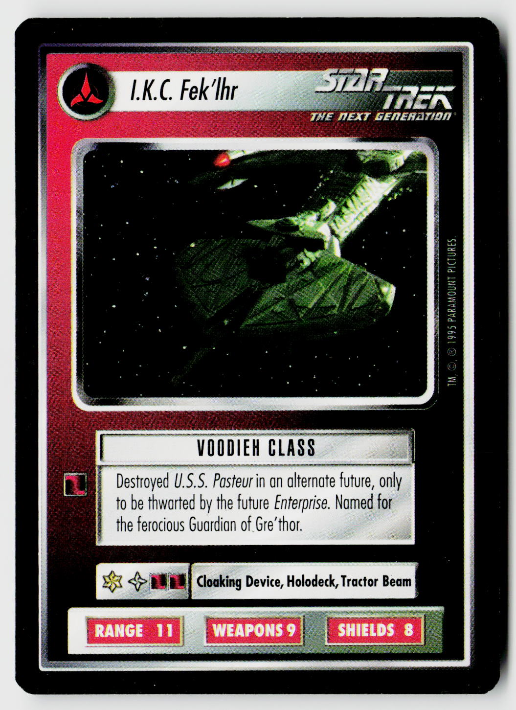 Star Trek The Next Generation CCG | Alternate Universe | I.K.C. Fek'lhr | Rare