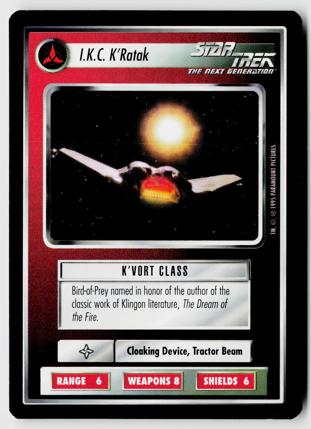 Star Trek The Next Generation CCG | Alternate Universe | I.K.C. K'Ratak | Common