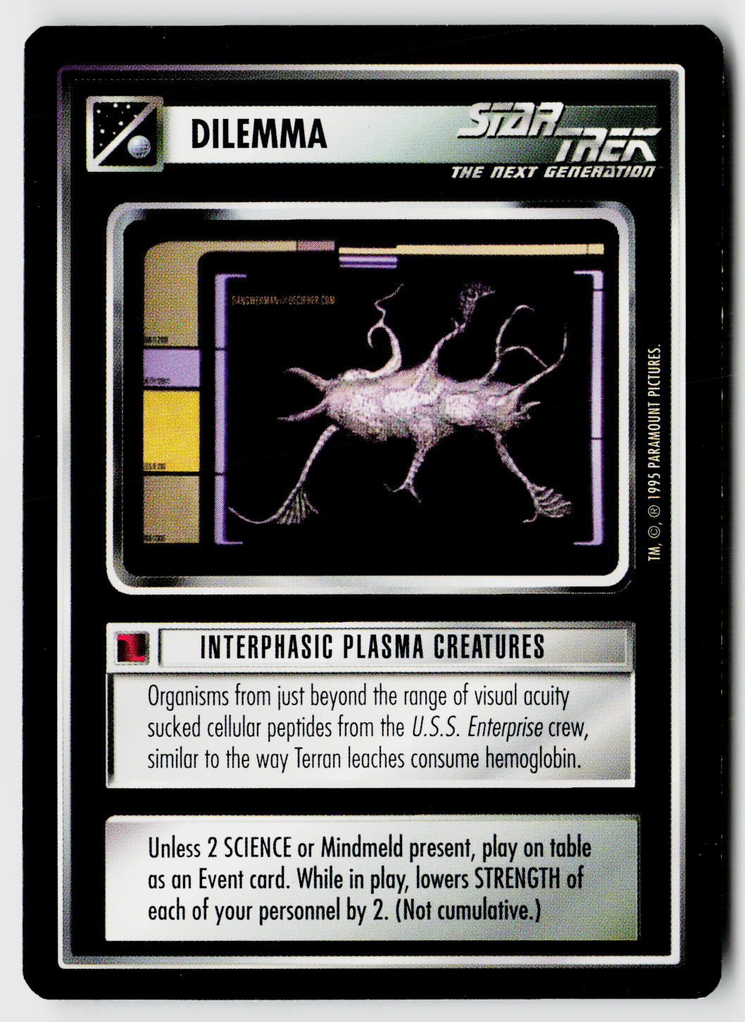 Star Trek The Next Generation CCG | Alternate Universe | Interphasic Plasma Creatures | Common