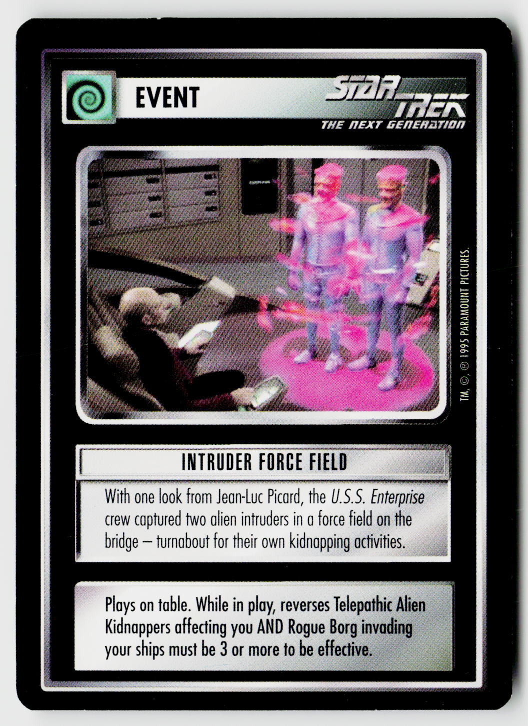 Star Trek The Next Generation CCG | Alternate Universe | Intruder Force Field | Uncommon