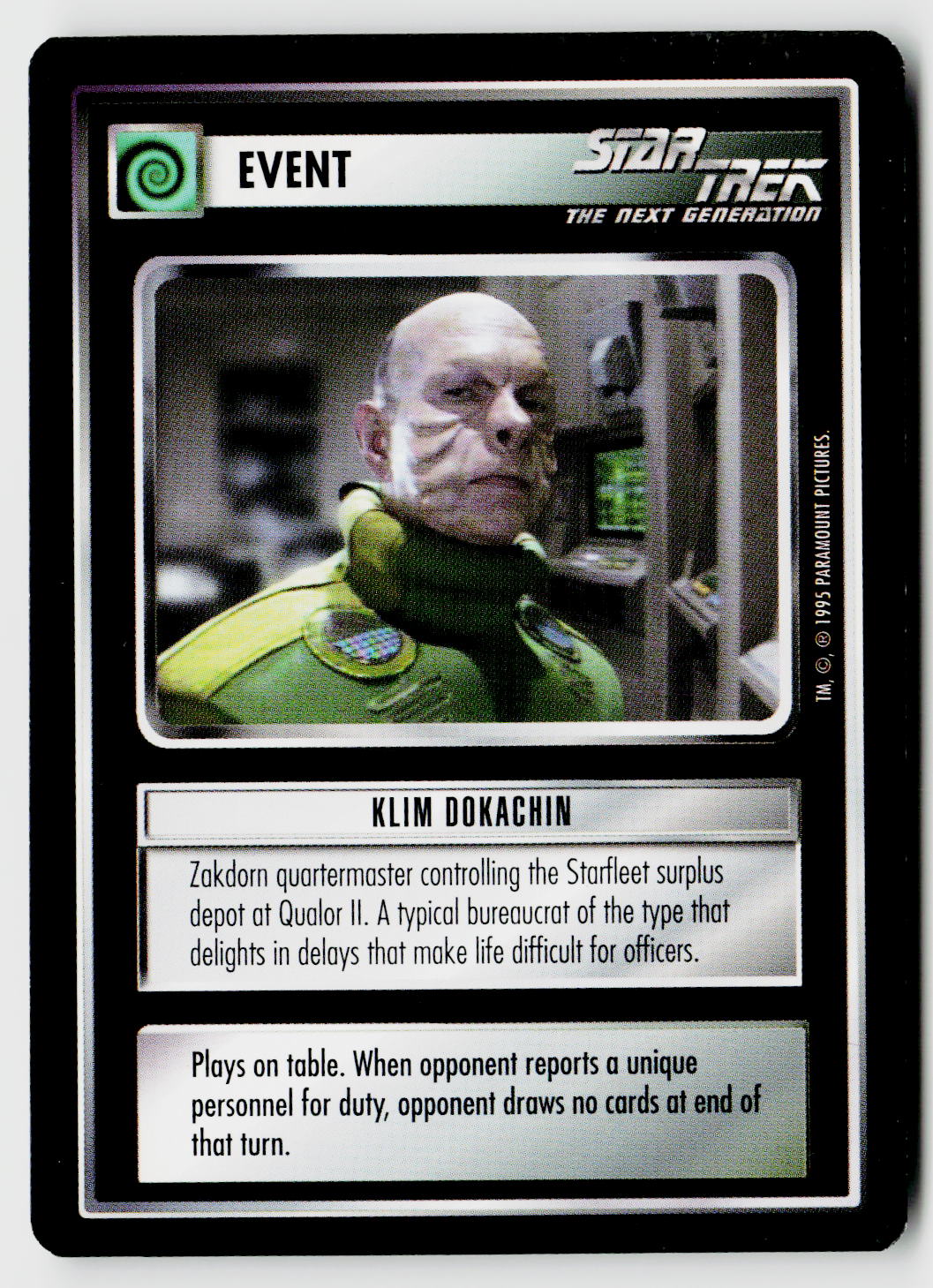 Star Trek The Next Generation CCG | Alternate Universe | Klim Dokachin | Uncommon