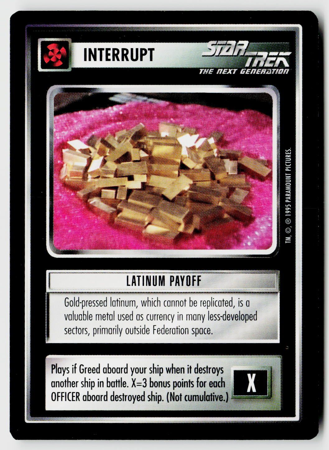 Star Trek The Next Generation CCG | Alternate Universe | Latinum Payoff | Common
