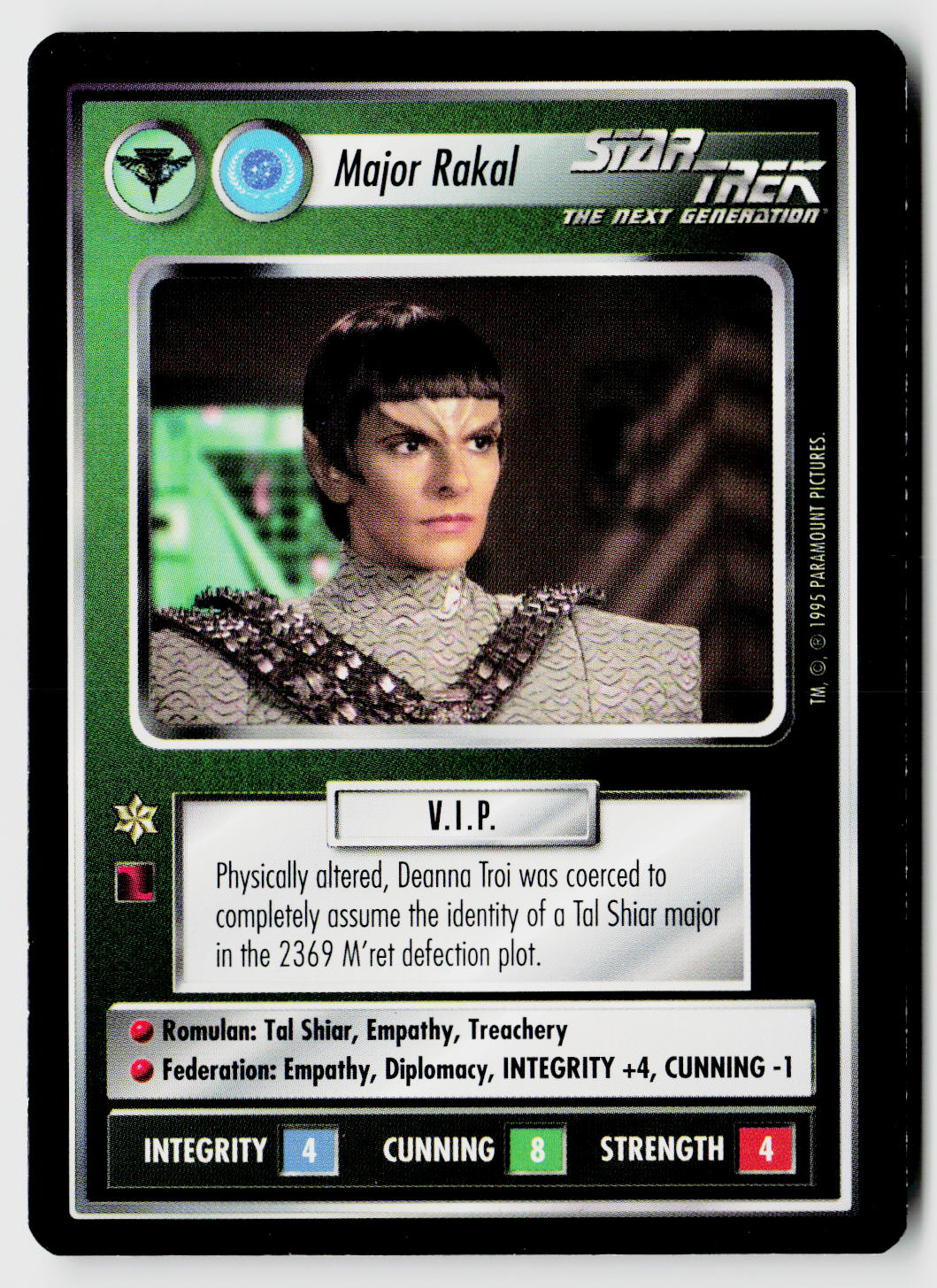 Star Trek The Next Generation CCG | Alternate Universe | Major Rakal | Rare