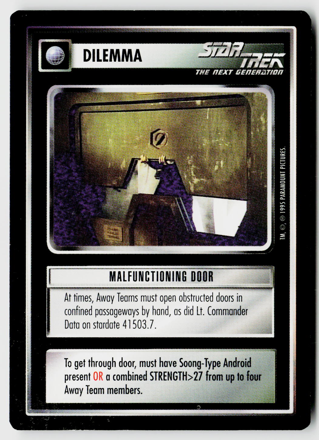 Star Trek The Next Generation CCG | Alternate Universe | Malfunctioning Door | Common
