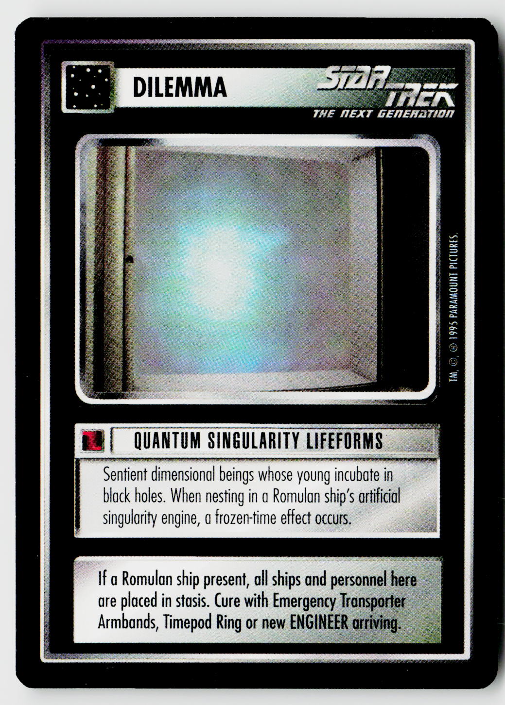 Star Trek The Next Generation CCG | Alternate Universe | Quantum Singularity Lifeforms | Uncommon
