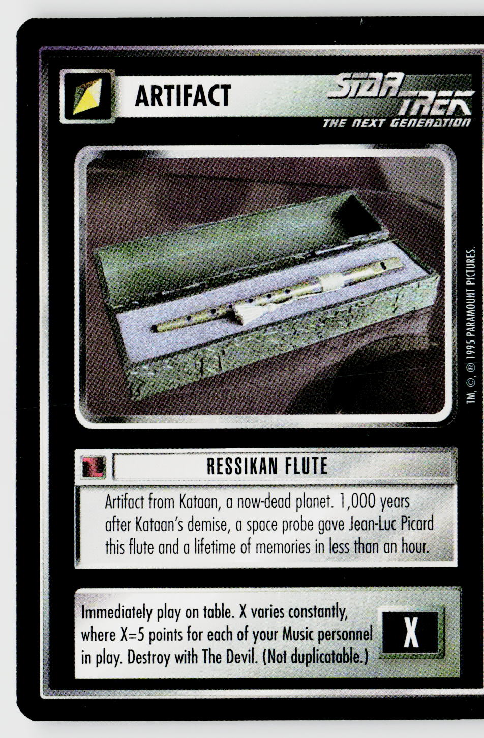Star Trek The Next Generation CCG | Alternate Universe | Ressikan Flute | Rare