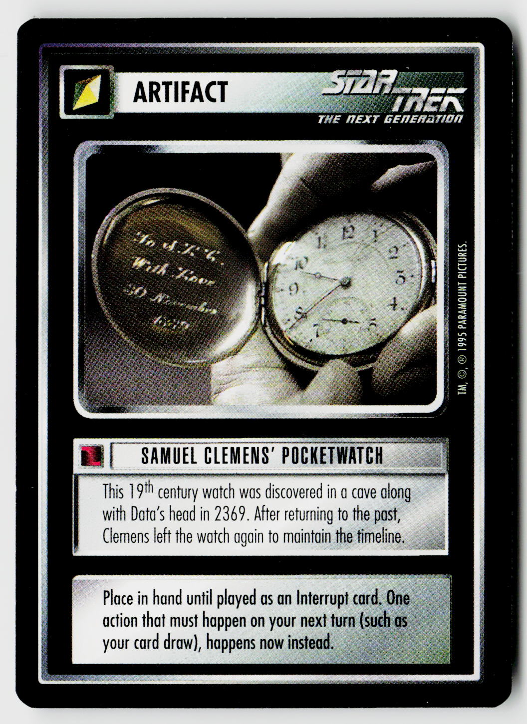 Star Trek The Next Generation CCG | Alternate Universe | Samuel Clemens' Pocketwatch | Rare