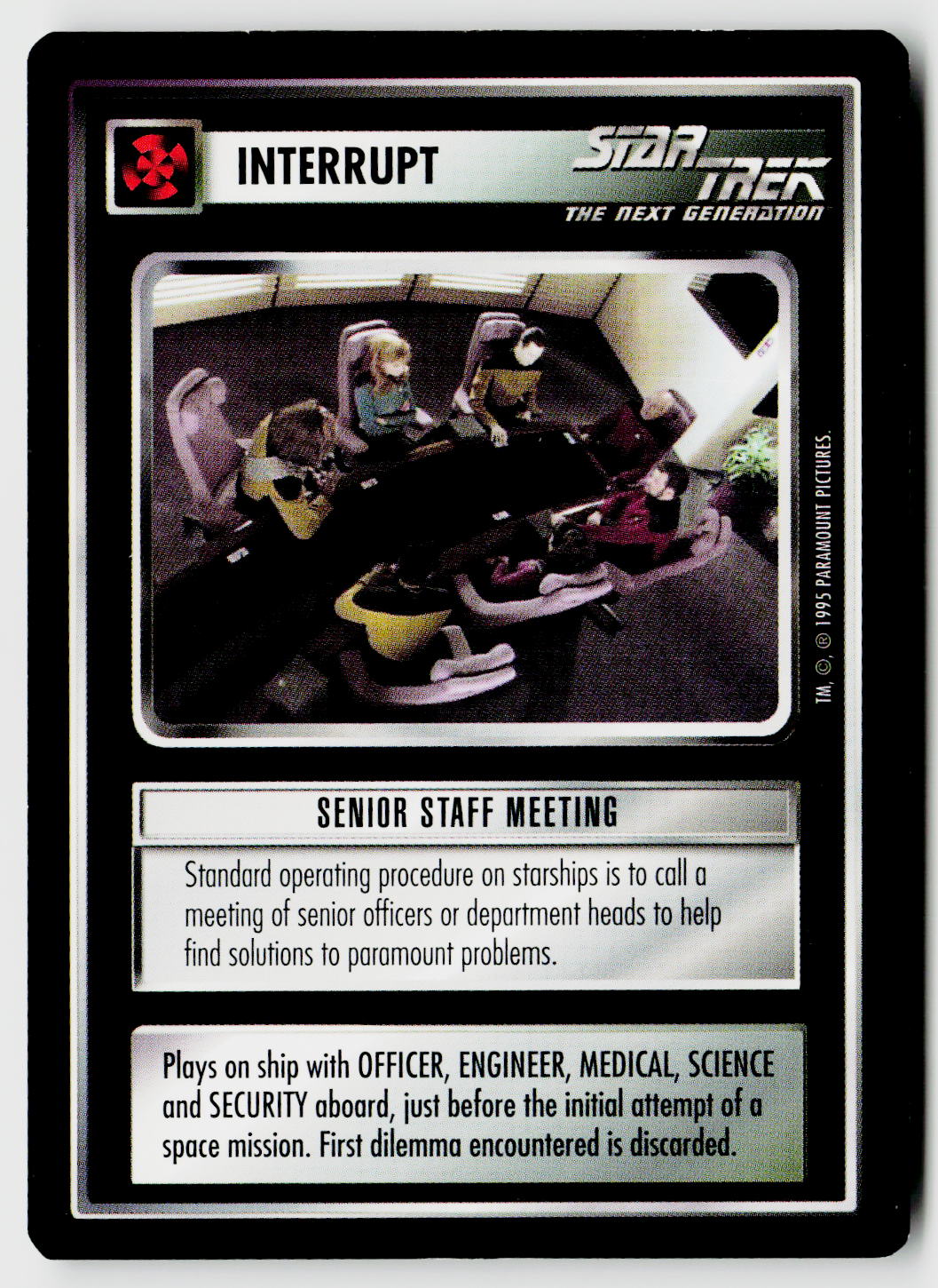Star Trek The Next Generation CCG | Alternate Universe | Senior Staff Meeting | Uncommon