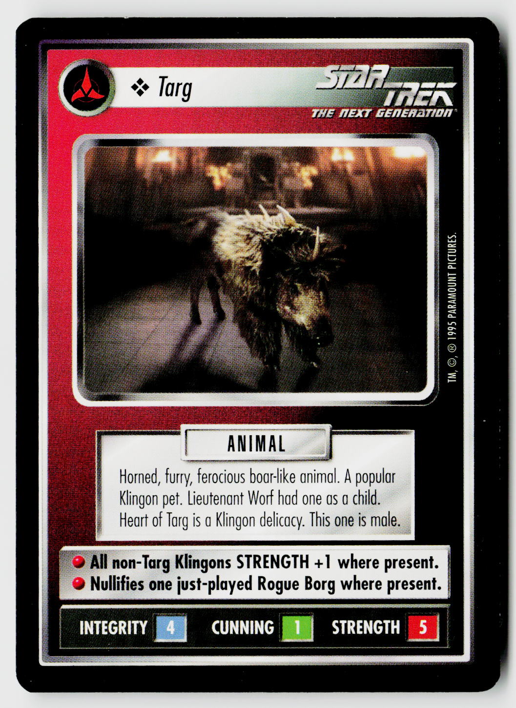 Star Trek The Next Generation CCG | Alternate Universe | Targ | Common