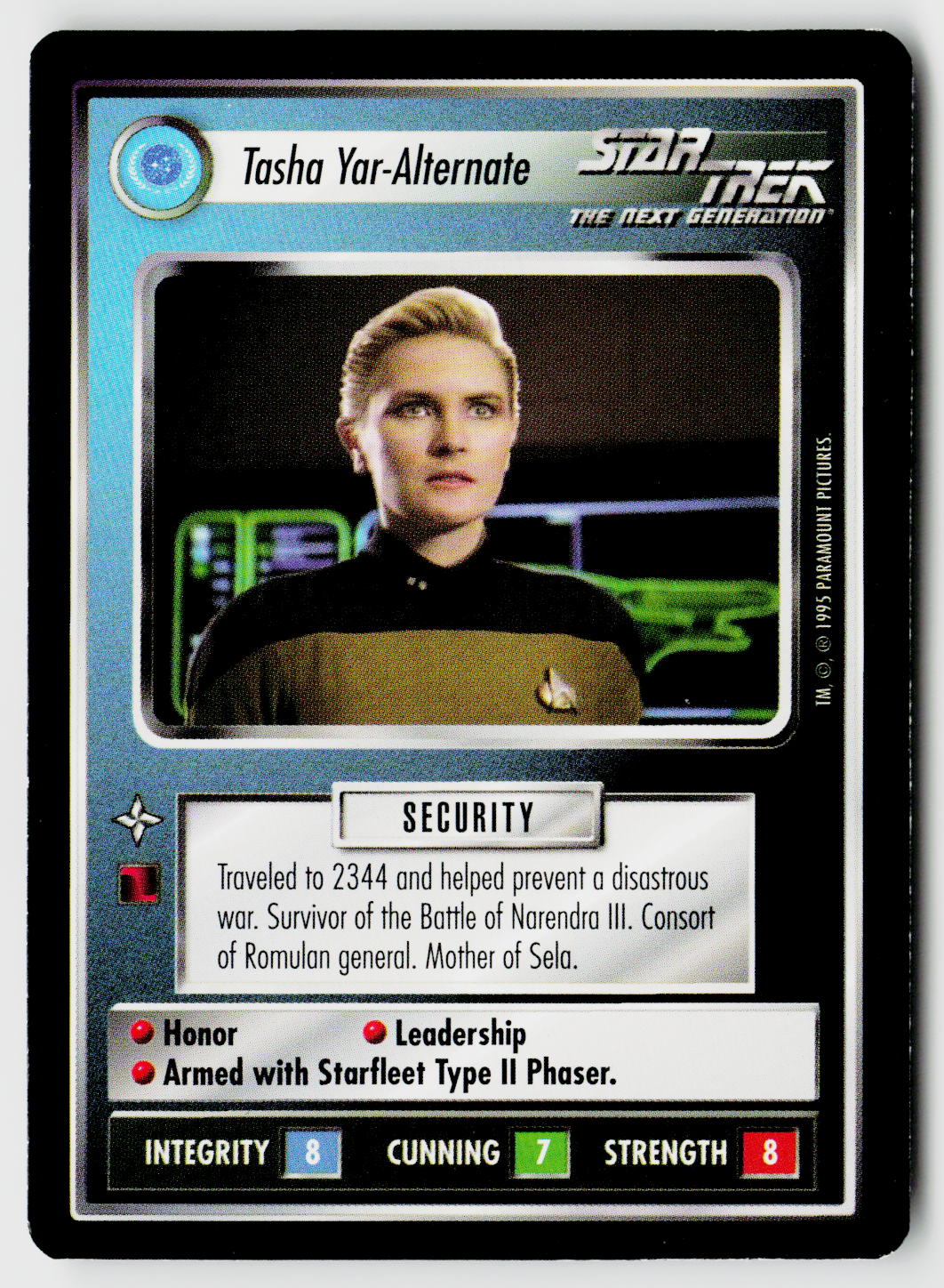 Star Trek The Next Generation CCG | Alternate Universe | Tasha Yar-Alternate | Rare