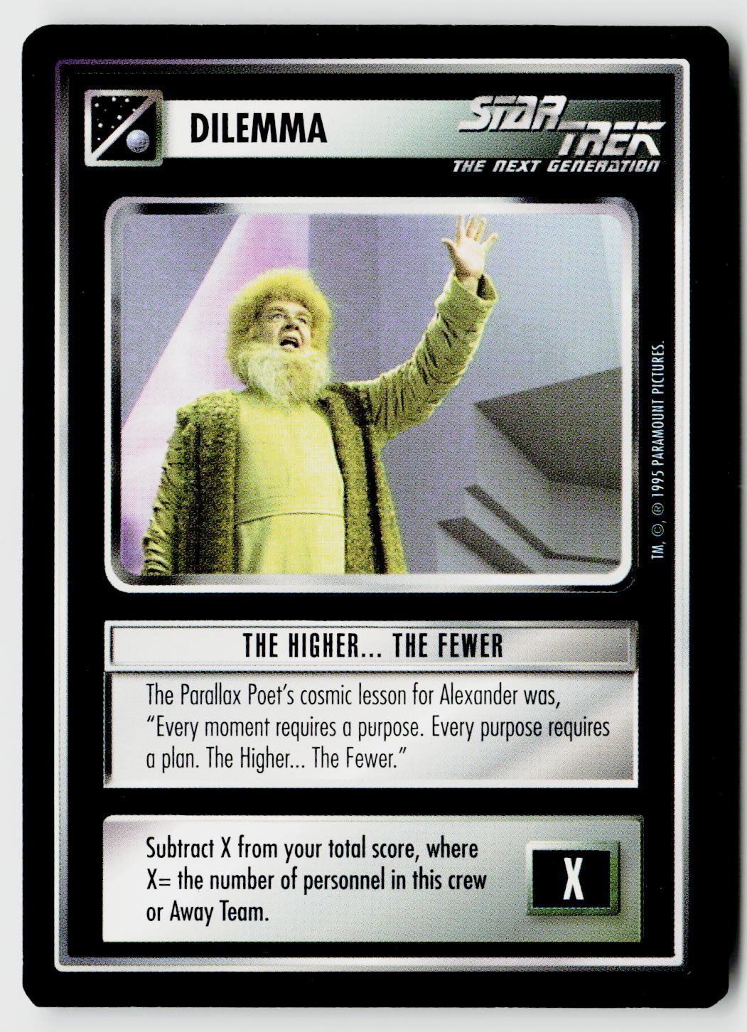 Star Trek The Next Generation CCG | Alternate Universe | The Higher ... The Fewer | Uncommon