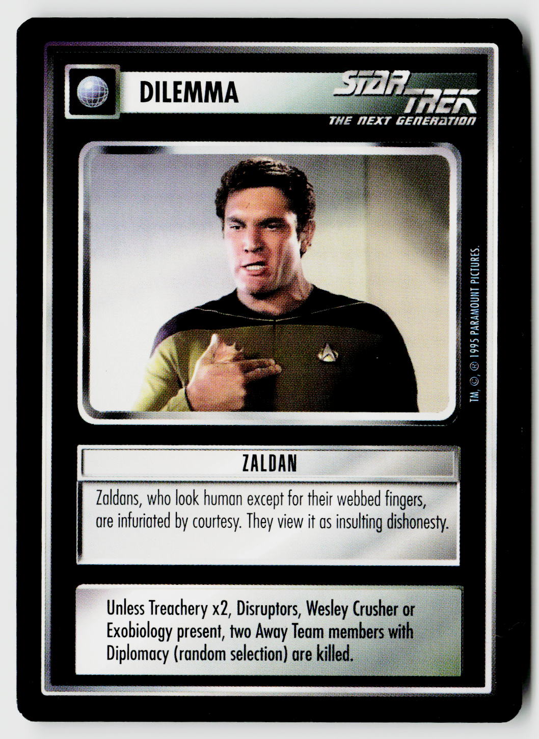Star Trek The Next Generation CCG | Alternate Universe | Zaldan | Uncommon