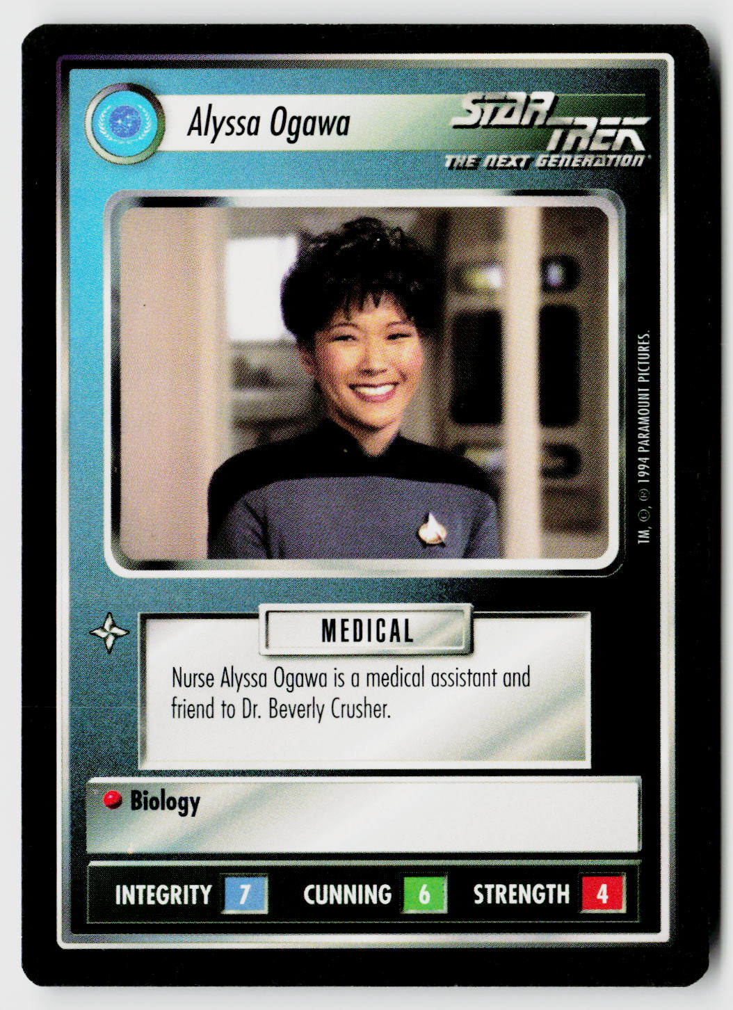 Star Trek The Next Generation | 1E Premiere Black Border | Alyssa Ogawa | Uncommon