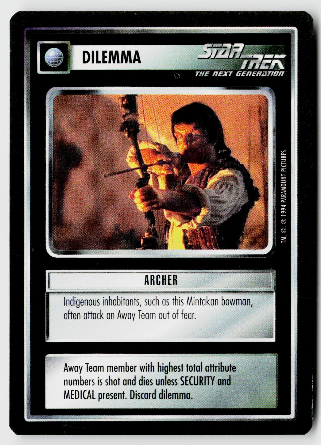 Star Trek The Next Generation | 1E Premiere Black Border | Archer | Common
