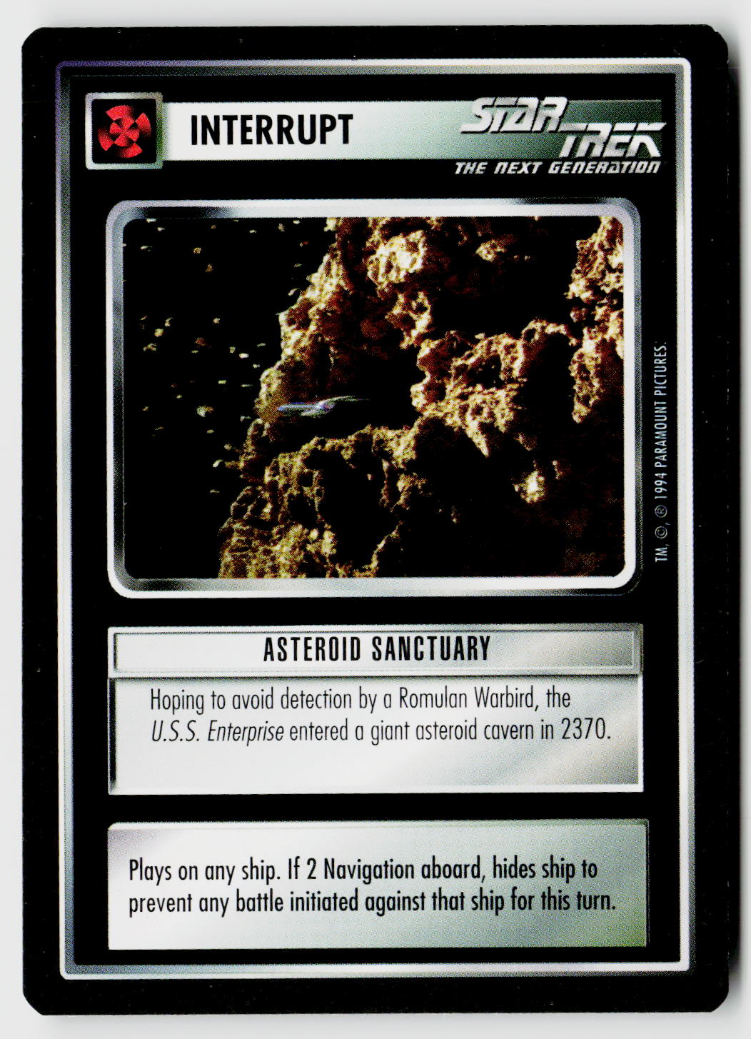 Star Trek The Next Generation | 1E Premiere Black Border | Asteroid Sanctuary | Common