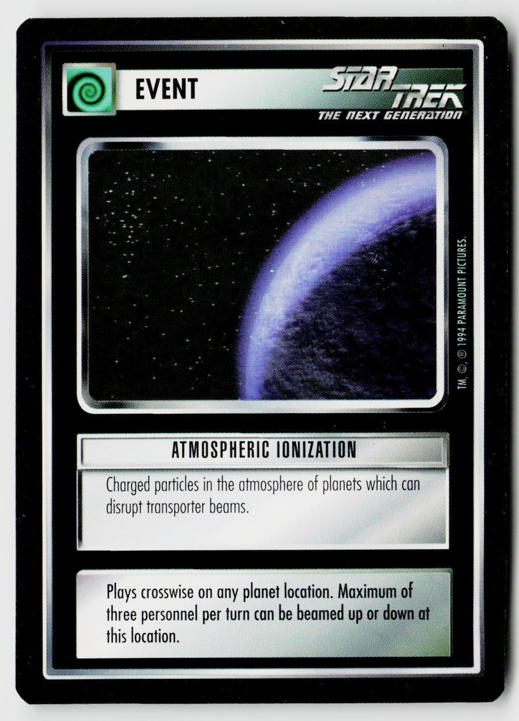 Star Trek The Next Generation | 1E Premiere Black Border | Atmospheric Ionization | Common