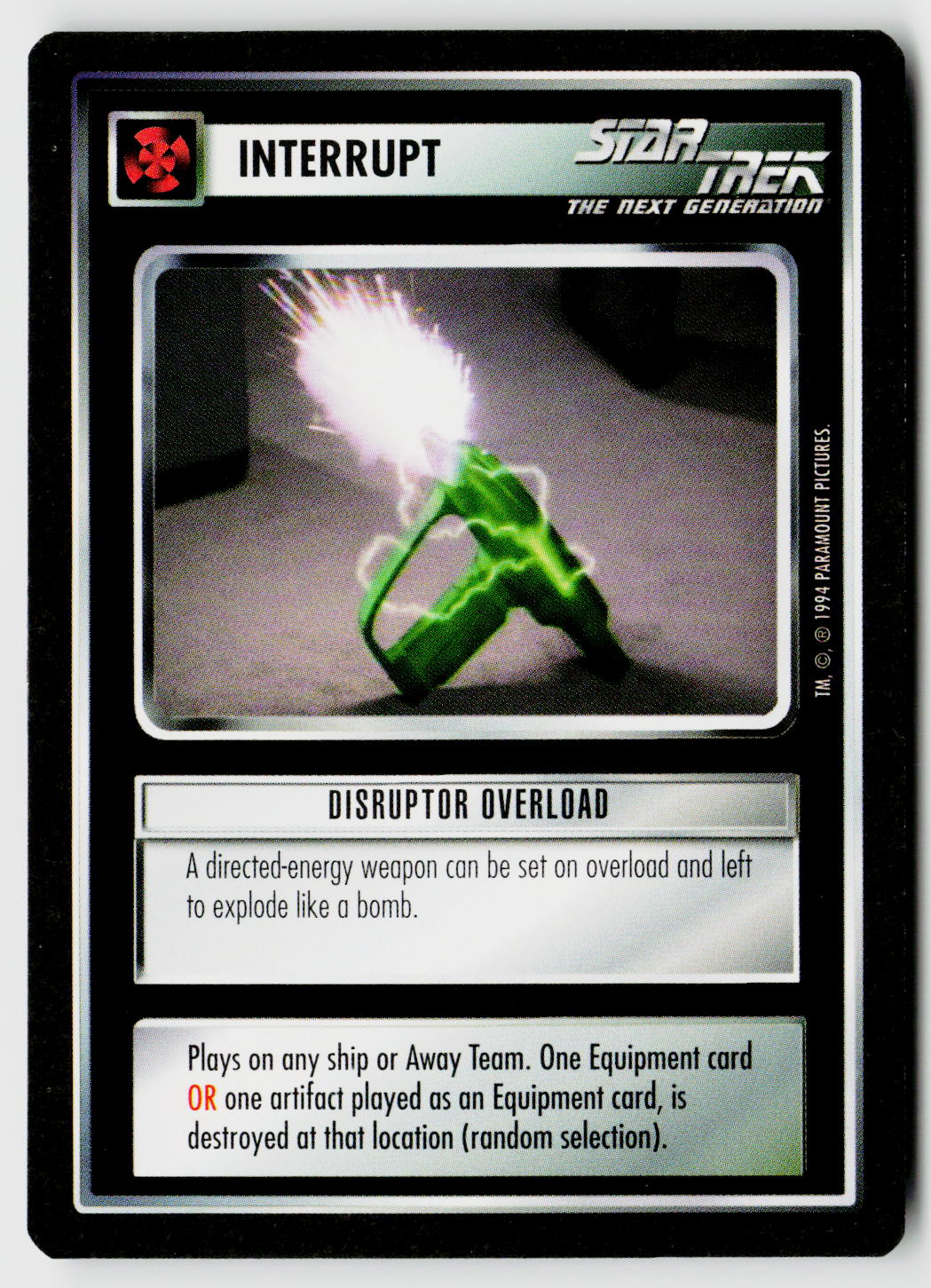 Star Trek The Next Generation | 1E Premiere Black Border | Disruptor Overload | Common