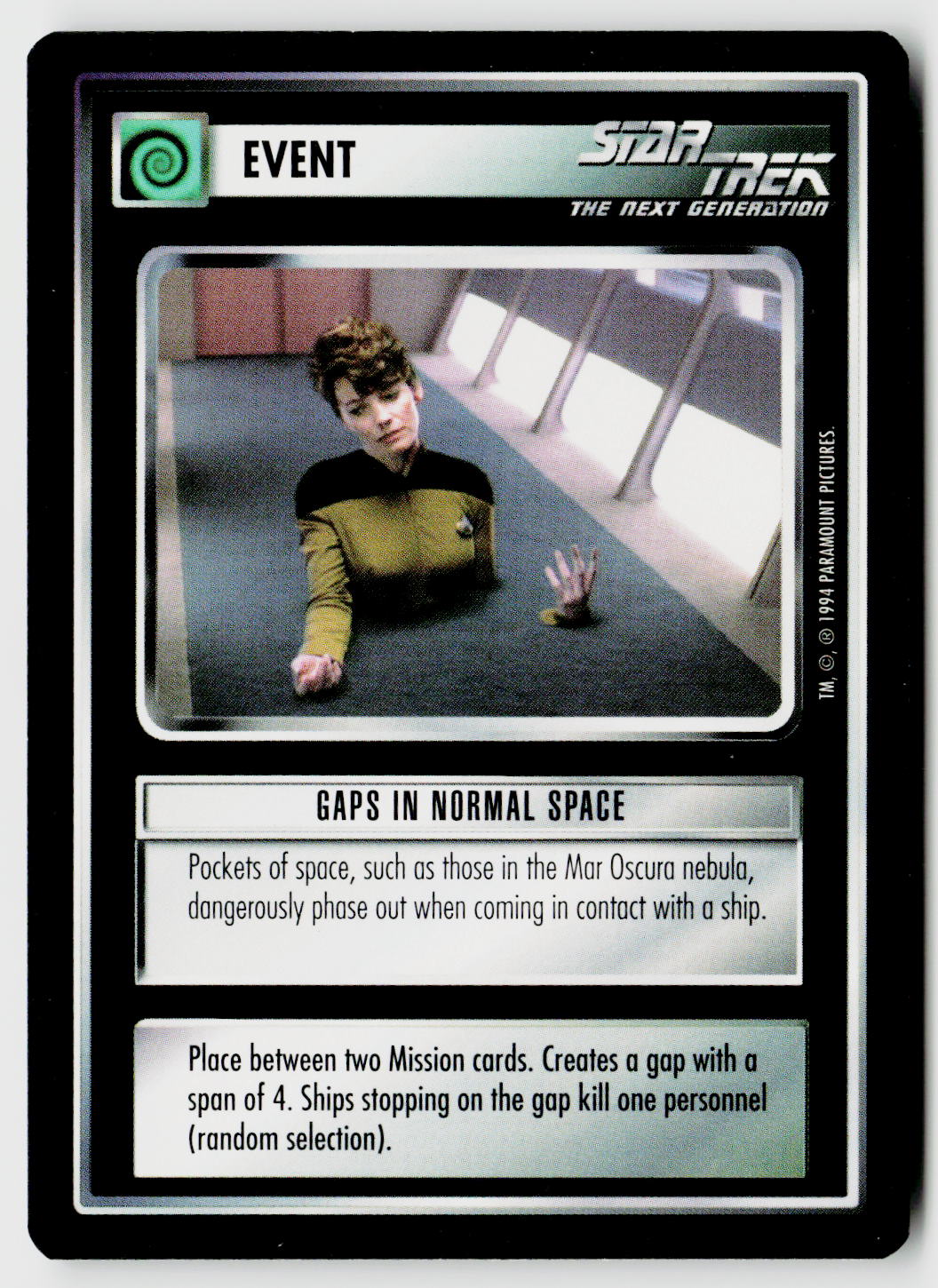 Star Trek The Next Generation | 1E Premiere Black Border | Gaps In Normal Space | Uncommon