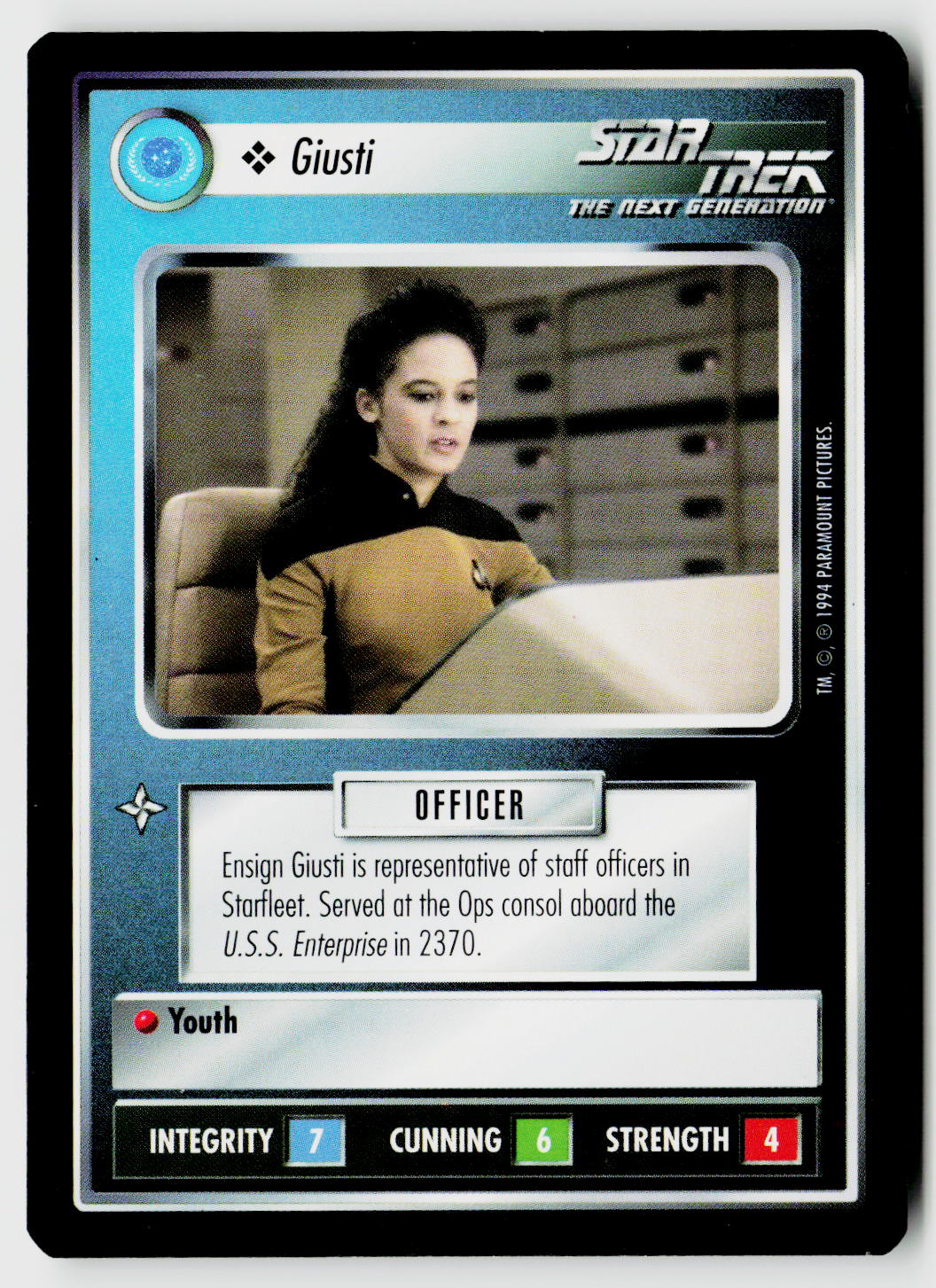 Star Trek The Next Generation | 1E Premiere Black Border | Giusti | Common