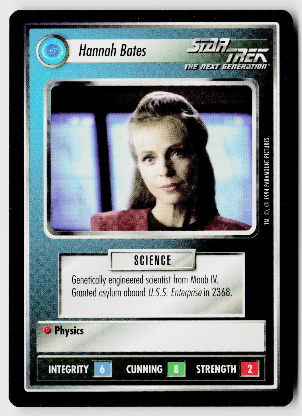 Star Trek The Next Generation | 1E Premiere Black Border | Hannah Bates | Uncommon