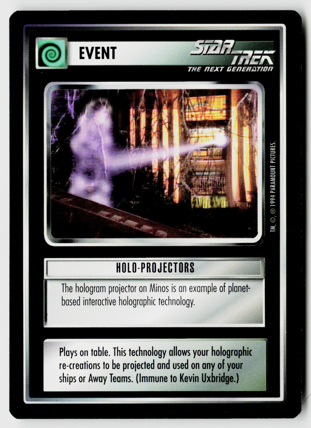 Star Trek The Next Generation | 1E Premiere Black Border | Holo-Projectors | Uncommon