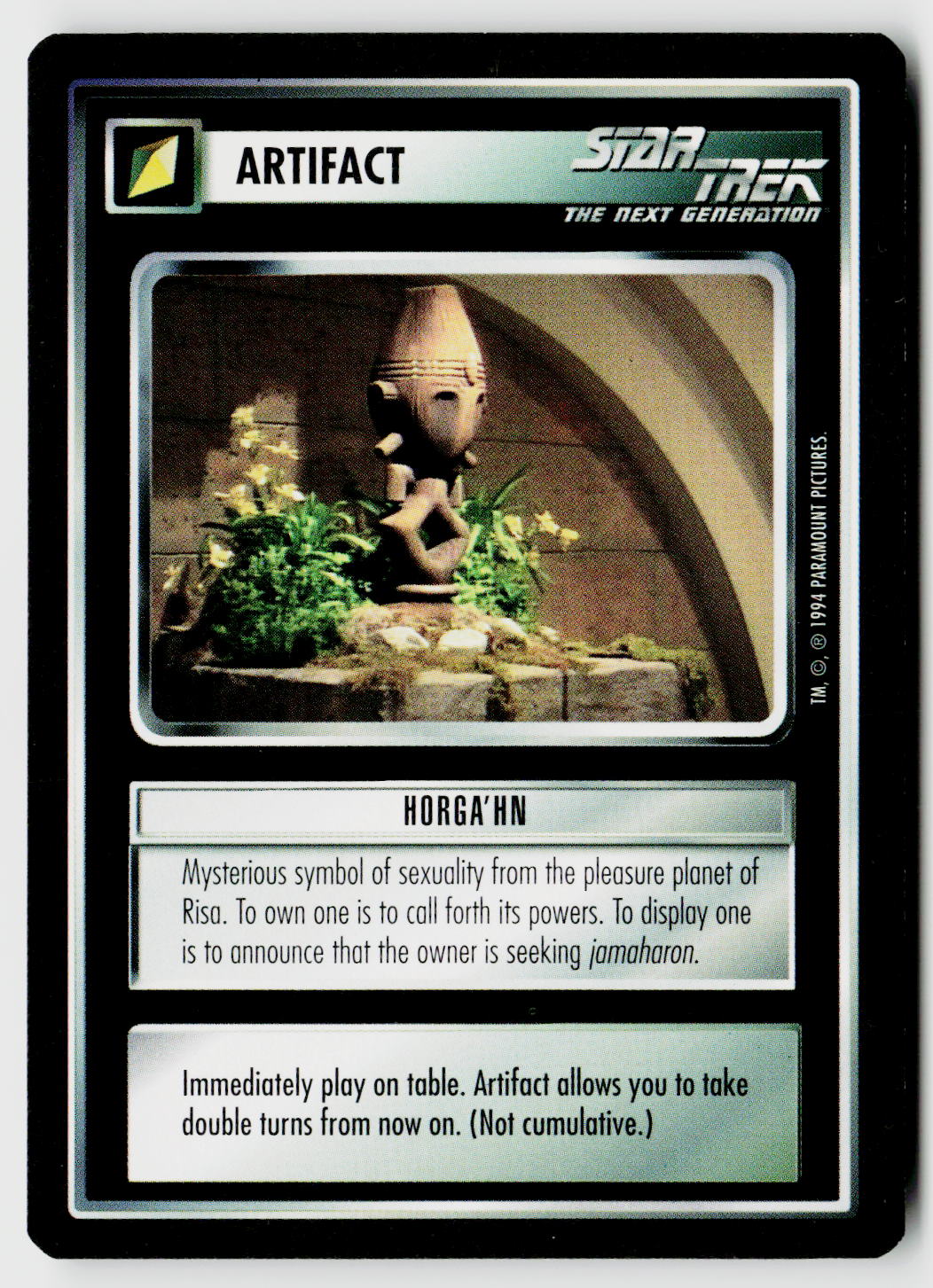 Star Trek The Next Generation | 1E Premiere Black Border | Horga'hn | Rare