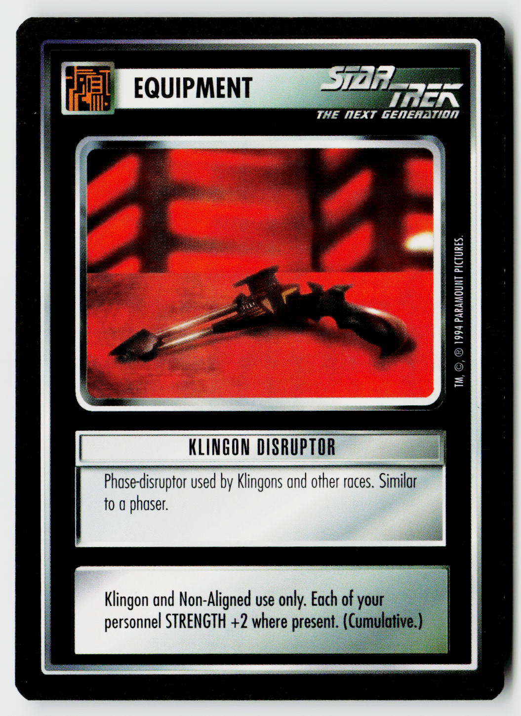 Star Trek The Next Generation | 1E Premiere Black Border | Klingon Disruptor | Uncommon