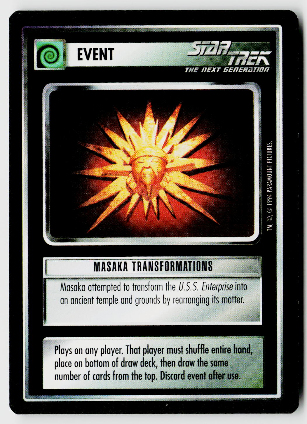 Star Trek The Next Generation | 1E Premiere Black Border | Masaka Transformations | Uncommon