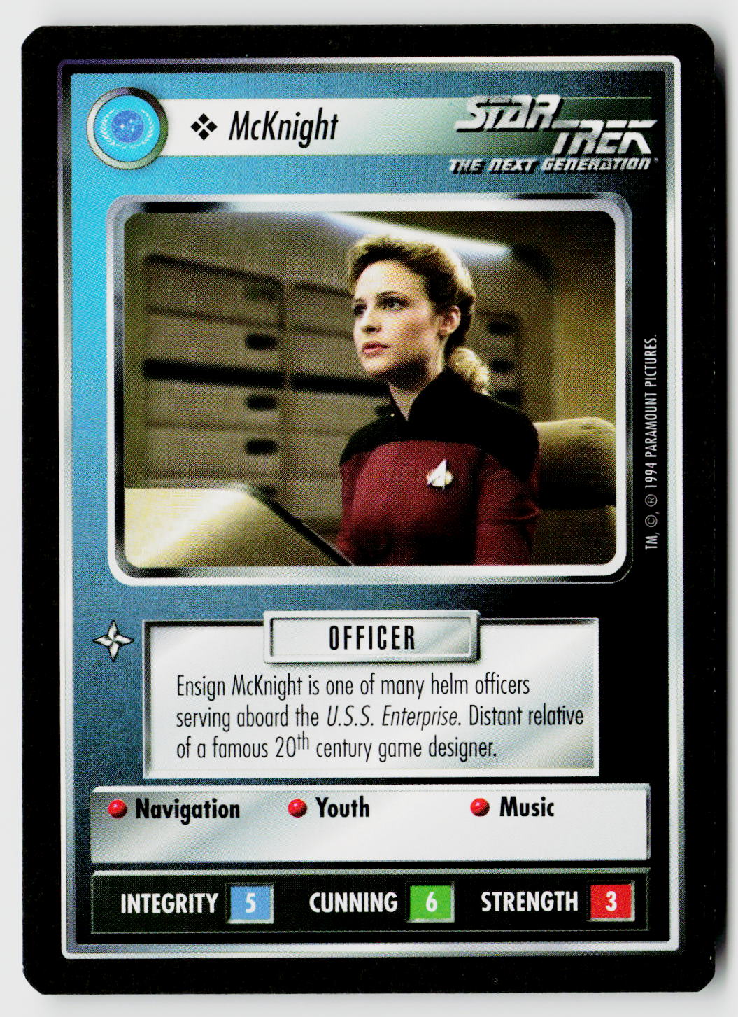 Star Trek The Next Generation | 1E Premiere Black Border | McKnight | Common