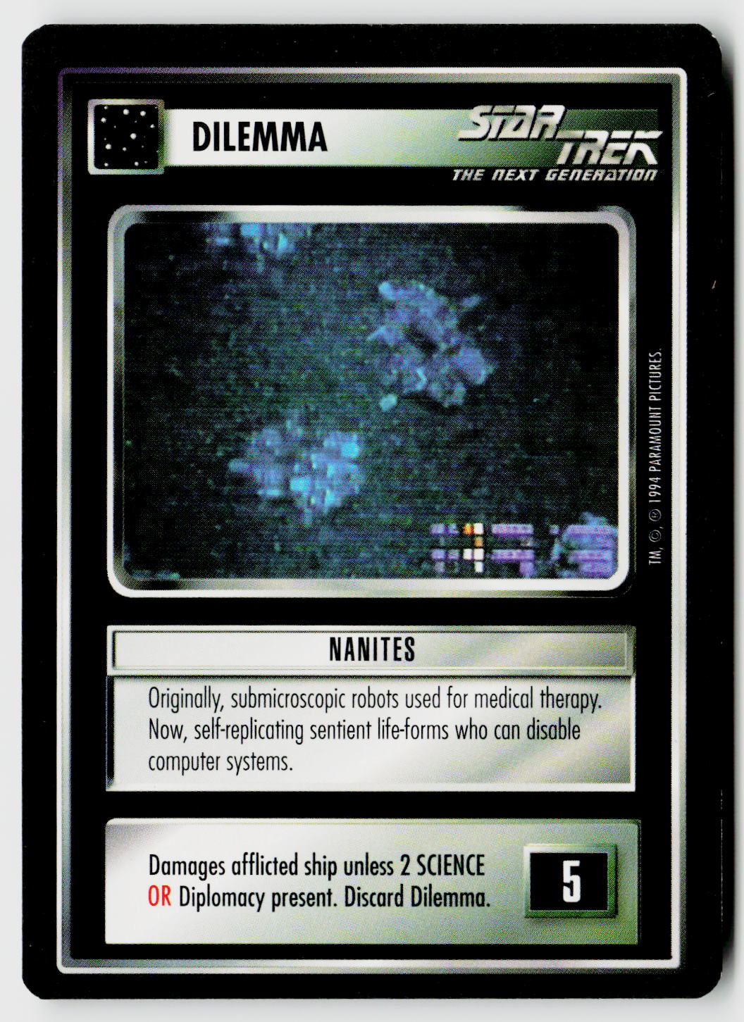 Star Trek The Next Generation | 1E Premiere Black Border | Nanites | Common