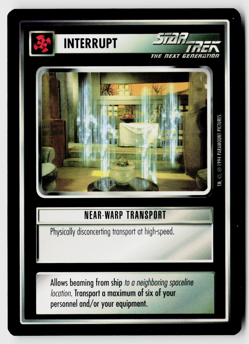 Star Trek The Next Generation | 1E Premiere Black Border | Near-Warp Transport | Rare
