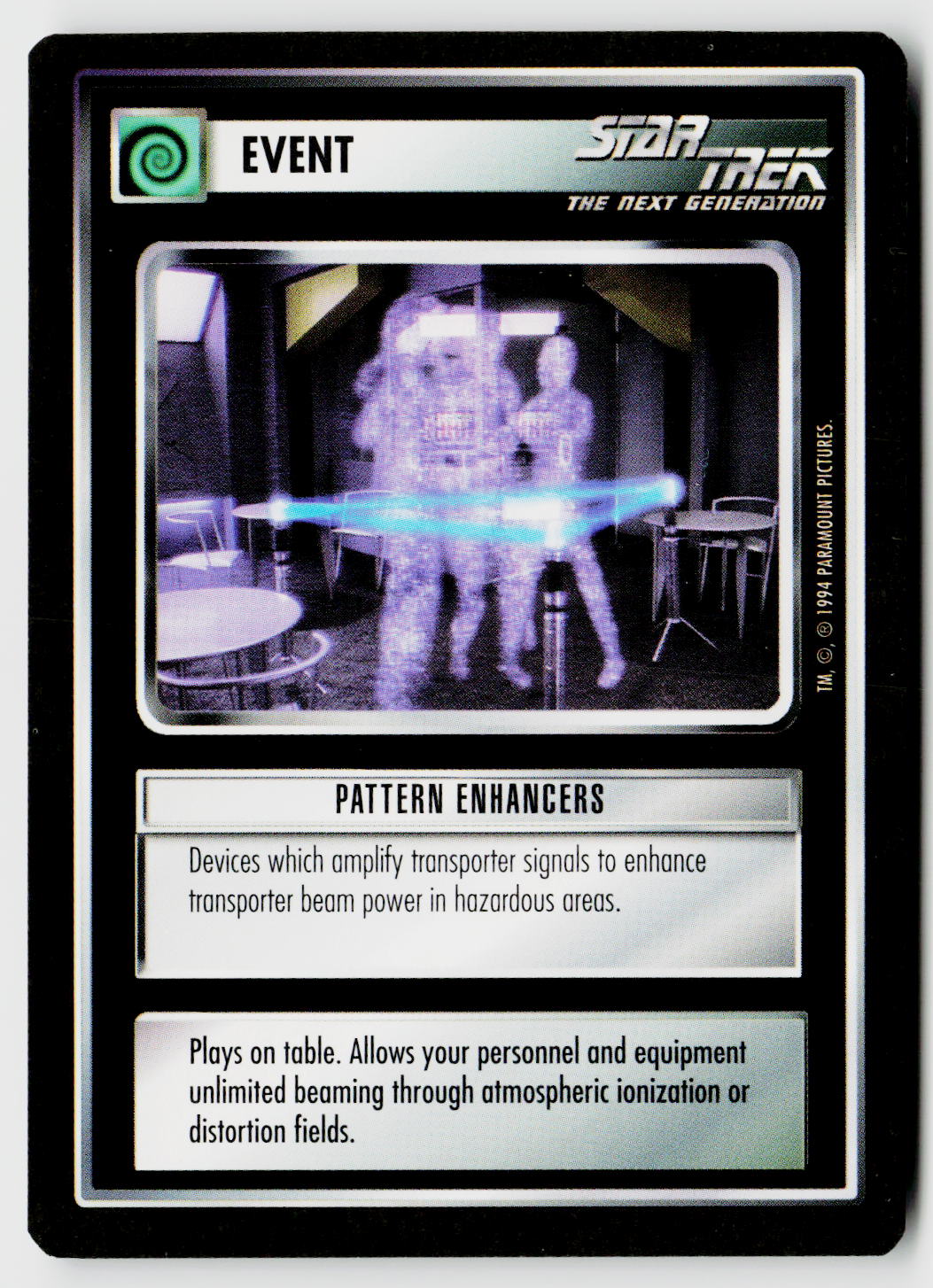 Star Trek The Next Generation | 1E Premiere Black Border | Pattern Enhancers | Common