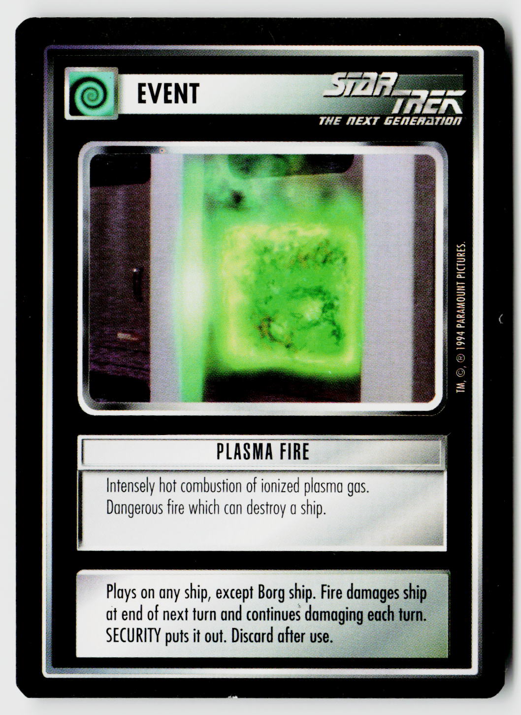 Star Trek The Next Generation | 1E Premiere Black Border | Plasma Fire | Common